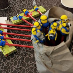 Pencil toppers gifted to children